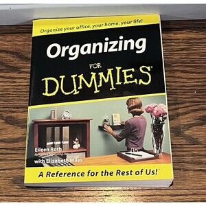 Organizing For Dummies - Paperback By Roth, Eileen - Like New Home Organization